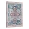 Blue Rug Pattern 20" x 30" Western White Framed Print